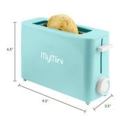 MyMini Single Slice Toaster, Aqua