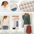 thumbnail image 5 of SUNBS Womens Tops Long Sleeve V Neck Shirts Fall Sweater Casual Blouses Fashion Outfits, 5 of 9