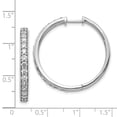 thumbnail image 2 of Auriga Fine Jewelry 14K White Gold Diamond Hinged Hoop Earrings for Women, 2 of 5