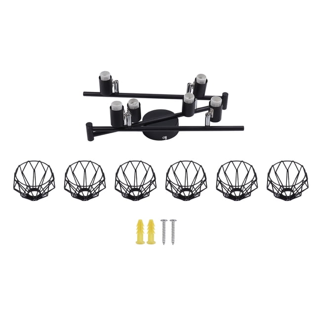 Lights Track Lighting Kits,6 Head Rotating Lamp Head Track Light Holder Head Rotating Lamp Base Holder Versatile Functionality