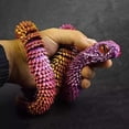 thumbnail image 3 of Dserhfy 3D Printed Snake Figurine Movable Joints Snake Figure Articulated Animal Model Toy Home Office Bookshelf Desktop Decoration Ornament, 3 of 7