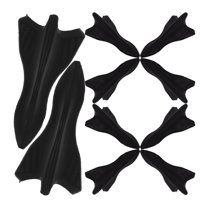 HOOWIFFY Stylish Black ABS Shark Fin, Car Roof Decor, Fade-Resistant, Wide Compatibility, Hoowiffy 10Pcs