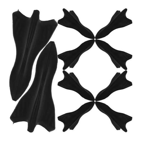 HOOWIFFY Stylish Black ABS Shark Fin, Car Roof Decor, Fade-Resistant, Wide Compatibility, Hoowiffy 10Pcs