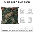 thumbnail image 5 of GOSMITH Throw Pillow Covers Rabbit Vintage Tropical Rainforest Green Leaves Flower Tree Forest Square Pillowcase for Living Room Sofa Office Cafe Couch Decor Pillows Cases White, 5 of 5