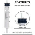 thumbnail image 4 of 38Pcs Plastic Luer Lock Syringe without Needle and 40Pcs Caps Syringes Including 5 Mixed Size(1ml 3ml 5ml 10ml 20m) Suitable for Glue Dispensing Pet Feeding Watering Refilling, 4 of 7