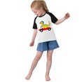 thumbnail image 3 of RXIRUCGD 2025 Vêtements d'Été pour Enfants Tout-Petits Garçons Filles Mode Mignon Col Rond Imprimé Manches Courtes Haut, 3 of 6