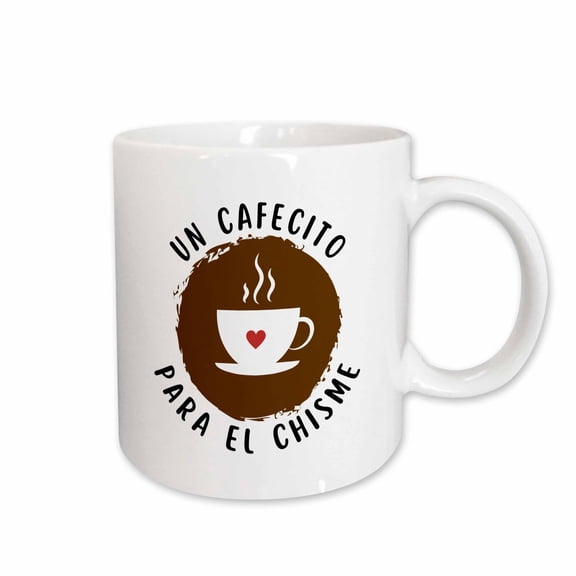 3drose, Un Cafecito Para El Chisme Funny Spanish Coffee Chat Humor Latina Talk, 15oz Mug