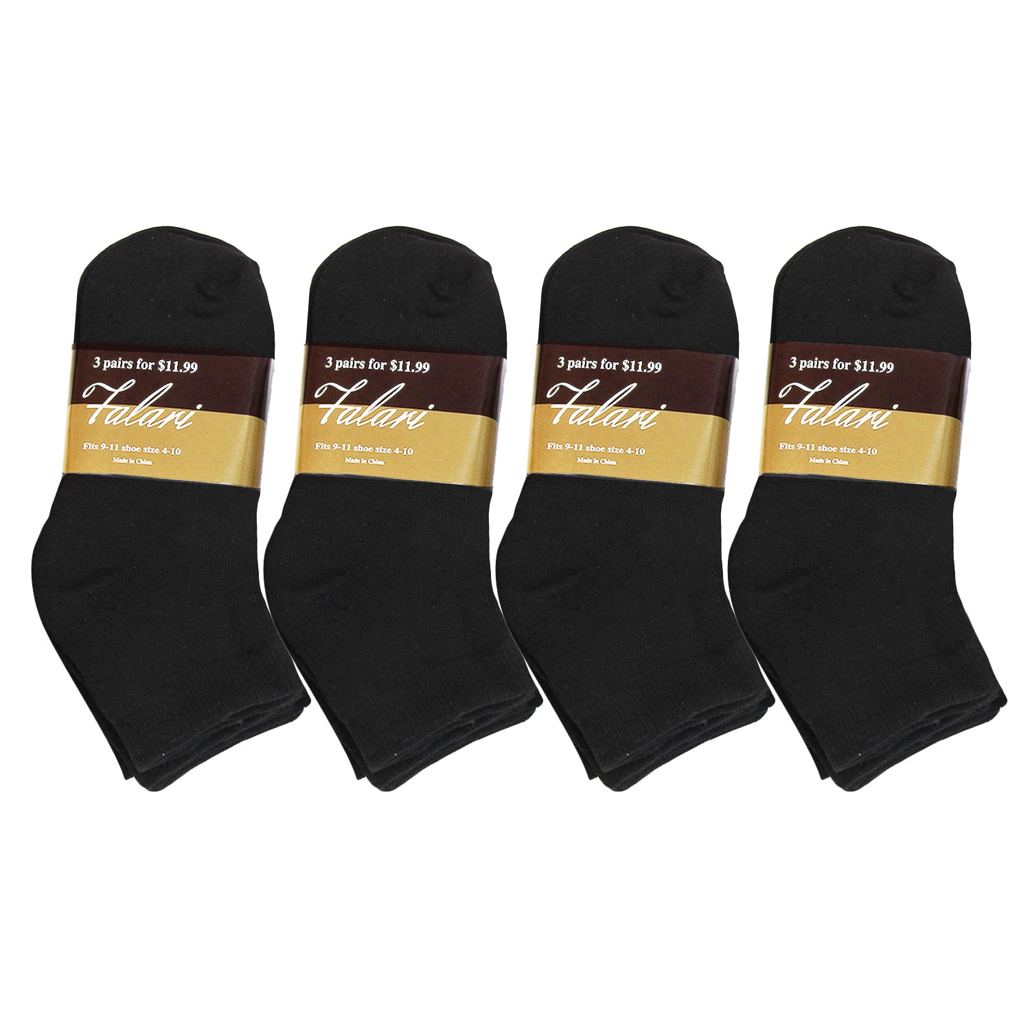Falari 12-Pack Classic Cotton Ankle Socks