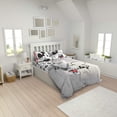thumbnail image 4 of Jay Franco Disney Mickey Mouse Jersey Ensemble de Lit Jumeau 4 Pcs - Comprend une Couette Réversible et un Ensemble de Draps - Polyester Ultra Doux Résistant à la Décoloration (Produit Officiel), 4 of 5