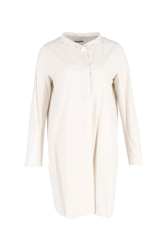 Pre-Owned Jil Sander Collared Dress in Ivory Cotton