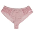 thumbnail image 2 of YUTK Breathable Underwear for Women Ladies' Solid Color Comfortable Breathable Lace Underwear Pink L, 2 of 4