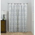 thumbnail image 4 of (2 pack) Eclipse Draft Stopper Room Darkening Fleece Lined Rod Pocket, Single Curtain Panel, Blue Medallion, 42" W x 84" L, 4 of 11