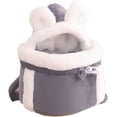 thumbnail image 7 of Warm Pet Carrier Bag Small Cat Dogs Backpack Winter Plush Pets Cage for Outdoor Travel Pet Hanging Chest Bags 6kg Load-Bearing (Color : Pink, Size : Large), 7 of 7