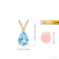thumbnail image 3 of Angara Natural Pear Shape Aquamarine Pendant Necklace for Women in 14K Yellow Gold - March Birthstone Jewelry | V-Bale Aquamarine Pendant, 3 of 8