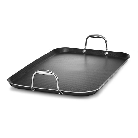 Plancha HexClad Hybrid, antiadherente, doble quemador, 18 x 28 cm