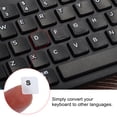 thumbnail image 4 of Uxcell German Keyboards Layout Stickers Computer Replacement Cover Universal White Background Black Lettering 2 Pack, 4 of 5