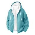 thumbnail image 4 of Men Hoodies Zip Up Sherpa Lined Sweatshirts Heavyweight Thick Warm Fleece Winter Jacket Thermal Coats With Pockets, 4 of 8