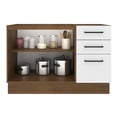 thumbnail image 3 of Mueble de Cocina Para Tarja Madesa Agata 2 Puertas y 3 Cajones Marrón/Blanco, 3 of 5
