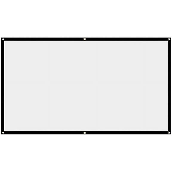 Projector Screen, White Projector Screen, 16:9 No Crease Home Theater Foldable Projection Screen 60"|72"|84"|100"|120"|150"
