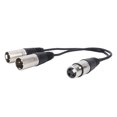 thumbnail image 1 of Divisor de Cable Xlr, Conector XLR Hurbra de 3 Pinos un Doble Xlr Macho, Cable en y, Divisor de Cable de Micrófono Equilibrio, Para Mizclador, Amplificador de Potencia, 30 cm, 1 of 7