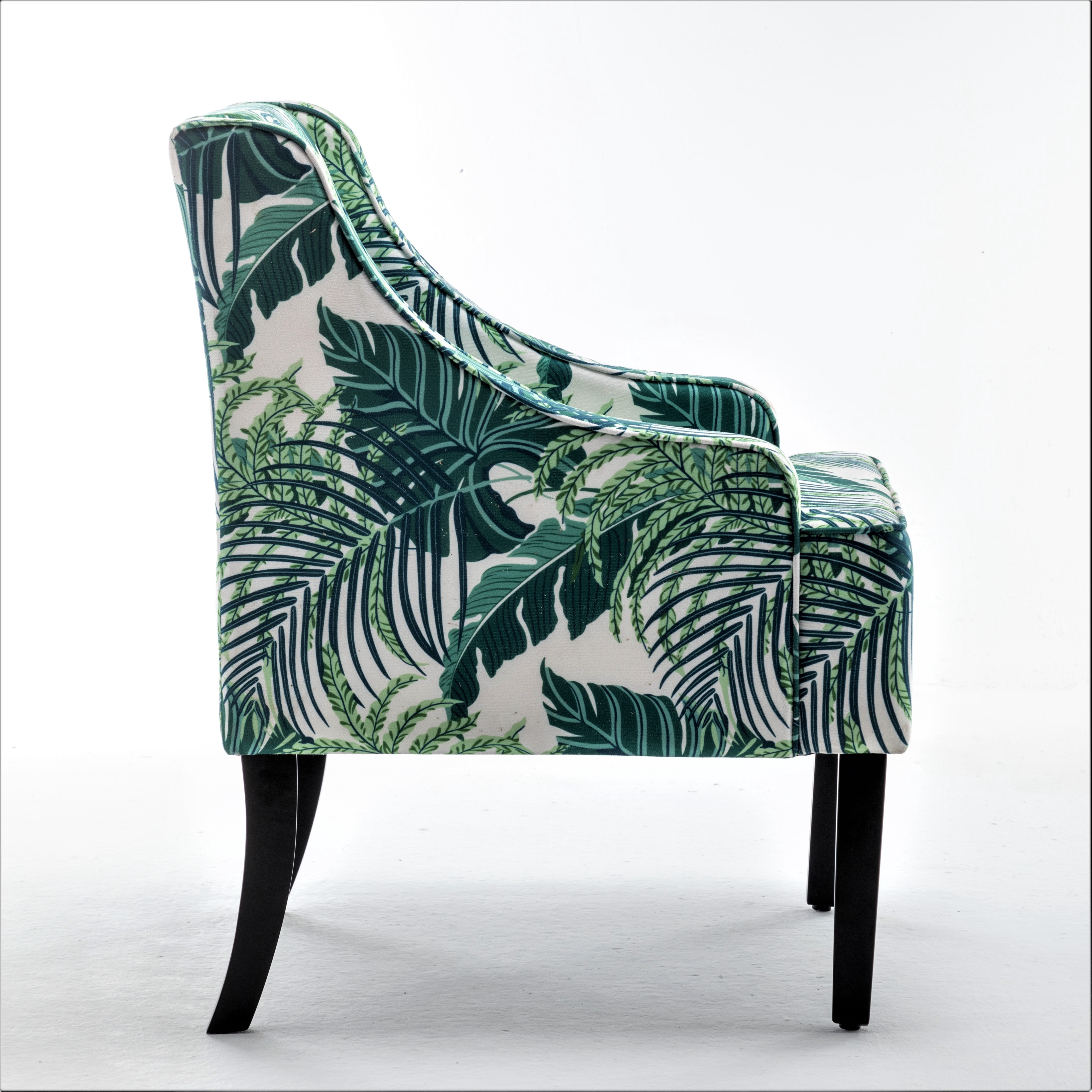 US Pride Furniture Correen 25" Wide Microfiber Accent Chair with Recessed Arms, Green