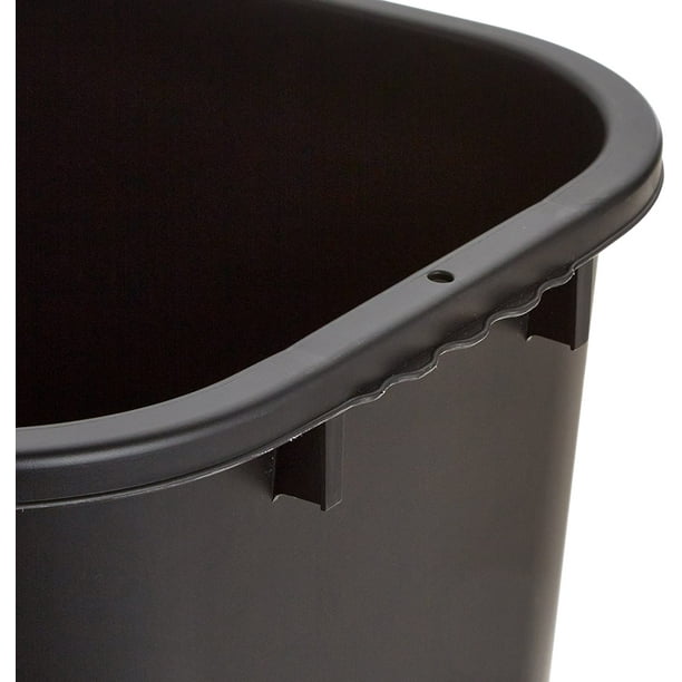 Rectangular 8l. Papelera negra Walmart en linea
