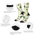 thumbnail image 4 of Wukai Chaussettes Mi-Mollet à Imprimé Avocat Vert, Design Imprimé 3D, Chaussettes pour Adultes, Haute Élasticité, Respirantes, Sport, Adaptées pour Usage Quotidien, Unisexe, 4 of 6