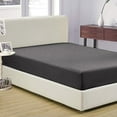 thumbnail image 2 of DNG Creations 3-Piece Fitted Sheet Set 24-Inch Deep Pocket (Solid Dark Grey - California King), 2 of 3