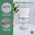 thumbnail image 4 of Renovators Supply Two-Piece Corner Toilet with White Elongated Bowl and Slow Close Seat - India Reserve with Green Gold Accent, 4 of 16