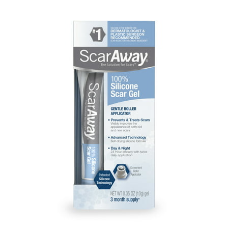 Scaraway Silicone Scar Gel, 0.35oz, 3 Month (Best Silicone Gel For Scars)