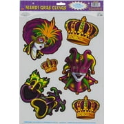 Mardi Gras Window Clings