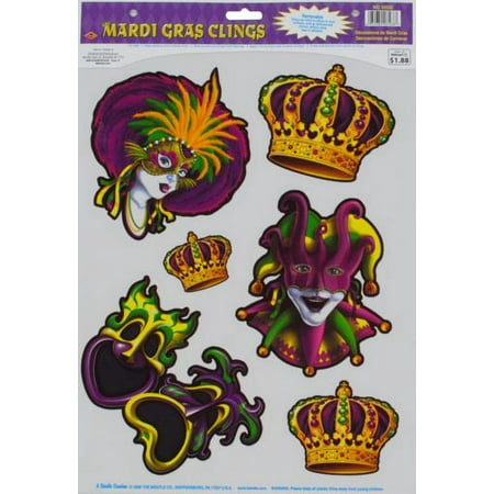 Mardi Gras Window Clings