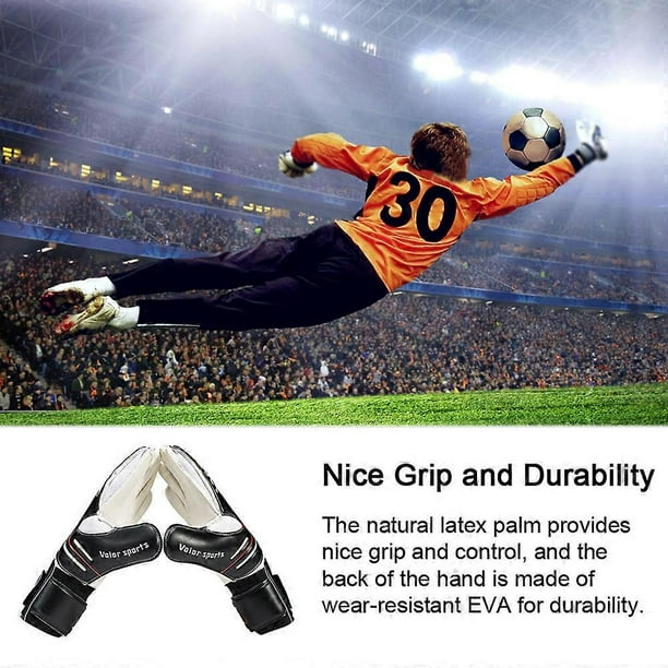 Soccer Goalkeeper Gloves with Finger Protecting Anti-Slip & & Wear Resistant & Breathable Football Training Gloves for Teenagers Adults