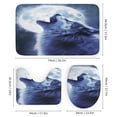 thumbnail image 3 of Wolves in The Moonlight 4 Piece Shower Curtain Sets, Non-Slip Rugs, Toilet Lid Cover And Bath Mat, for Bathroom Decor Set, 72" X 72", 3 of 8