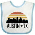 thumbnail image 3 of Inktastic Austin Texas Skyline Vintage Boys or Girls Baby Bib, 3 of 4