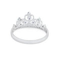 thumbnail image 5 of AFFY Simulated Multi Stone Cinderella Princess Style Engagement Crown Ring In 14k White Gold Over Silver-10.5, 5 of 6