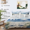 thumbnail image 5 of Summer Beach Duvet Cover Set Twin Size Sun Umbrella Ship Watercolor Beach Chair Soft Lightweight Comforter Covers 4 Piece Bedding Set with 1 Duvet Cover 1 Bed Sheet & 2 Pillow Shams, 5 of 8
