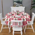 thumbnail image 2 of Christmas Round Tablecloth 60x60in(153x153cm) – Waterproof Polyester Table Cover with Full Print Design, Wrinkle Resistant & Washable for Kitchen Dining Party Decor, 2 of 6