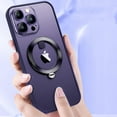 thumbnail image 5 of Compatible with iPhone 14 Pro Max Case with Invisible Ring Holder Kickstand, Military Grade Matte Slim Phone Cover Magnetic Case Shockproof Protective Case Cover for Women Men,Purple, 5 of 7