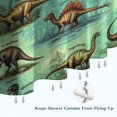 thumbnail image 6 of Colorful Dinosaurs Scientific Name Pattern Shower Curtain 84"x72" ,Bathroom Decorative Shower Curtains Set with 12 Hooks,Modern Waterproof Washable Shower Curtain, 6 of 6