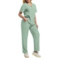 thumbnail image 5 of Scrubs for Women and Men Set – Medical Uniform, Binding Top and Drawstring Pants Scrub Sets Mint Green M, 5 of 5