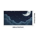 thumbnail image 2 of LUUFILx Starry Night Sky Theme Moon Clouds Banner Party Decorations Backdrop Background, 2 of 7