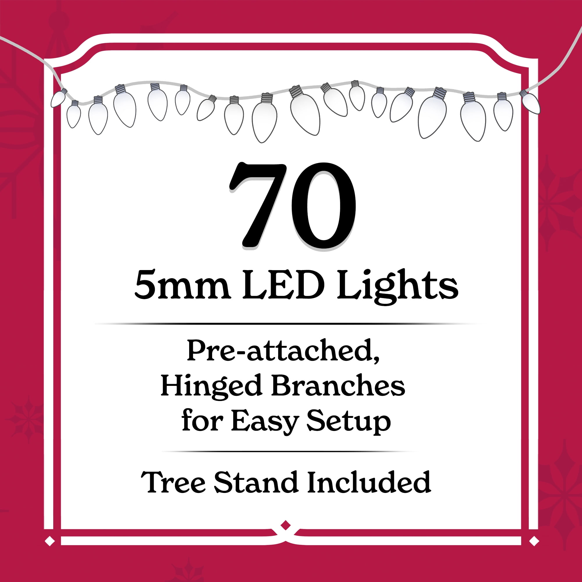 3' Pre-Lit Winston Pine Artificial Christmas Tree with Multicolor LED Lights, by Holiday Time