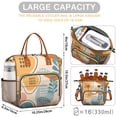 thumbnail image 4 of Vintage Retro Artistic Lunch Box – Abstract Patterned Insulated Cooler Tote with Earthy Nordic Aesthetic, Ideal for Office Women or as a Birthday Gift, 4 of 6