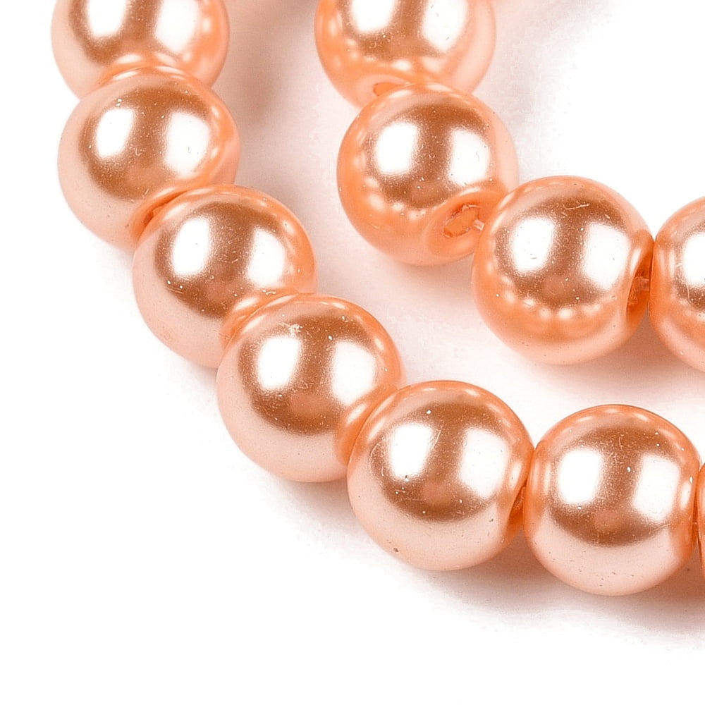 15Strand Baking Painted Pearlized Glass Pearl Round Bead Strands Sandy Brown 8~9mm Hole: 1mm about 100~105pcs/strand 31.4 inch