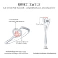 thumbnail image 5 of Rosec Jewels IGI Certified Lab Grown Pink Diamond Heart Ring (1 Ct, VS1 Quality) - Pink White Diamond Ring - Gift for Special Occasions, 925 Sterling Silver, US 4.00, 5 of 8