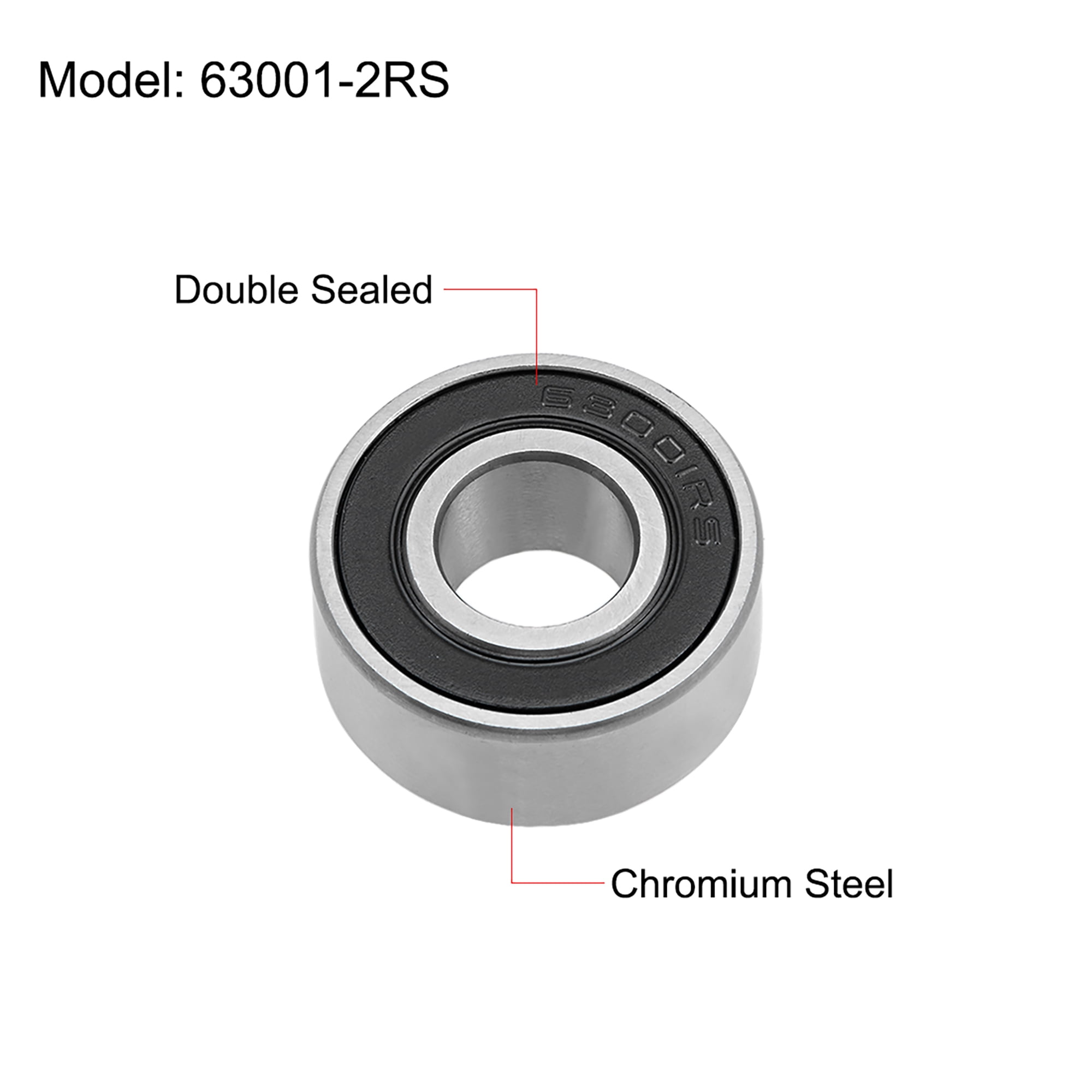 Bille Chrome QUARKZMAN 6701-2RS 12x18x4mm Billes Roulements X 10PCS Chrome Acier Pour Machines Et Outils, Roulement à Bille à Gorge Profonde [Double Scellé Roulements à Billes