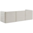 thumbnail image 3 of Meridian Furniture Quincy Cream Velvet Modular Sofa, 3 of 27