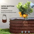 thumbnail image 4 of Outsunny Galvanized Raised Garden Bed Kit, Metal Planter Box with Safety Edging, 94.5" x 23.5" x 16.5", Brown, 4 of 9