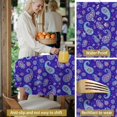 thumbnail image 5 of Paisley and Floral Purple Pattern Round Tablecloth 60"x60", Wrinkle Resistant Wipeable Table Cover for Kitchen Dining Room Picnic Patio and Party, 5 of 6